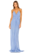 MICHELLE MASON TWIST GOWN WITH CRYSTAL STRAPS,MASO-WD434