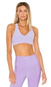 Alo Yoga Alo Alosoft Base Bra In Purple. In Ultraviolet Heather