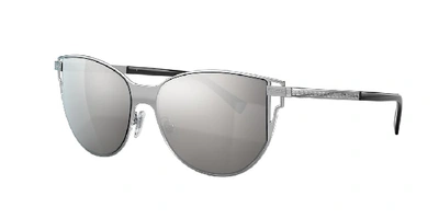 Versace Sunglasses, Ve2211 56 In Silver/light Grey Mirror Silver