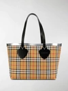 BURBERRY MULTICOLOURED GIANT REVERSIBLE VINTAGE CHECK TOTE,800649813388253