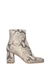 RED VALENTINO HIGH HEELS ANKLE BOOTS IN GREY LEATHER,10997578