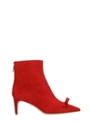 RED VALENTINO HIGH HEELS ANKLE BOOTS IN RED SUEDE,10997577