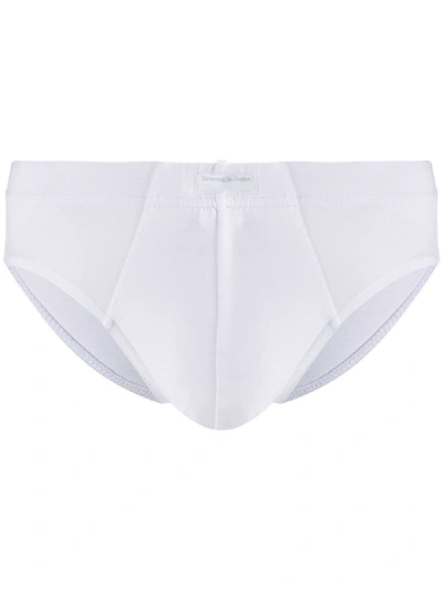 Ermenegildo Zegna Slip Mit Logo-patch - Weiss In White