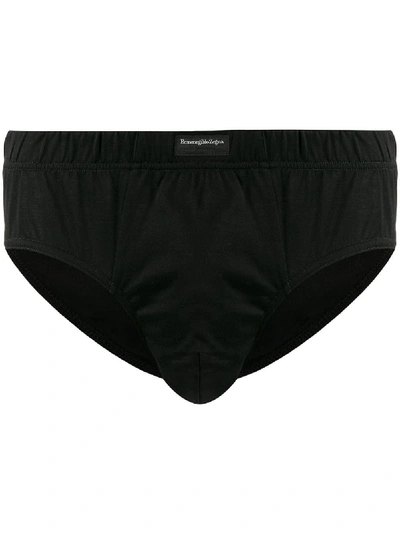 Ermenegildo Zegna Slip Mit Logo-patch - Schwarz In Black