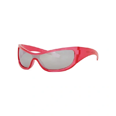 Le Specs X Adam Selman The Monster Sunglasses In Red,silver