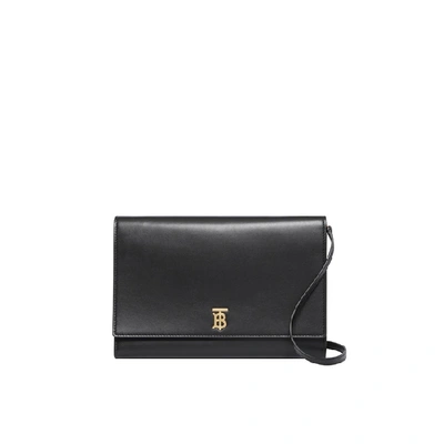 Burberry Monogram Motif Leather Bag With Detachable Strap