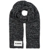 JIL SANDER Monochrome flecked wool-blend scarf