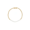 BURBERRY PEARL DETAIL BICYCLE CHAIN GOLD-PLATED NECKLACE