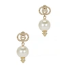 GUCCI CRYSTAL-EMBELLISHED GG EARRINGS