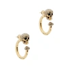 ALEXANDER MCQUEEN SKULL GOLD-TONE EARRINGS