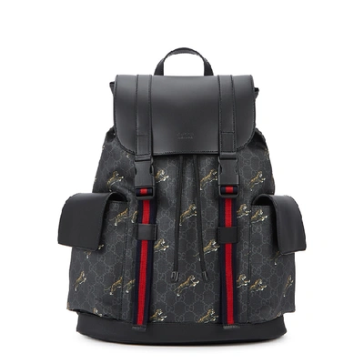 Gucci Gg Supreme Monogrammed Backpack In Black | ModeSens