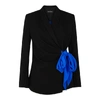 ANNA OCTOBER NICOLE BLACK CREPE DE CHINE JACKET