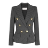 ALEXANDRE VAUTHIER GREY PINSTRIPED STRETCH-WOOL BLAZER