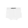 Burberry Logo Detail Stretch Cotton Boxer Shorts In White