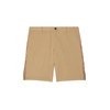 BURBERRY Icon stripe detail cotton twill chino shorts