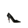 BURBERRY D-ring detail patent leather square-toe pumps