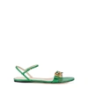 GUCCI Marmont green leather sandals