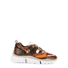 CHLOÉ Sonnie python-effect leather trainers