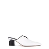 ROSETTA GETTY 65 WHITE LEATHER MULES,3049597