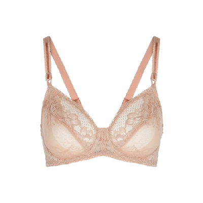 Wacoal Lace To Love Blush Underwired Bra In Rose