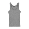 ATM ANTHONY THOMAS MELILLO GREY RIBBED JERSEY TANK