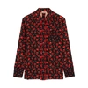 N°21 Black printed silk shirt