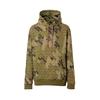 Burberry Casper Tb Monogram Hooded Sweatshirt In Khaki Green Ip Pat