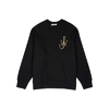 JW ANDERSON Black logo-embroidered cotton sweatshirt