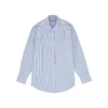 ALEXANDER WANG Striped zip-embellished cotton shirt