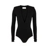 ALEXANDRE VAUTHIER BLACK PLUNGE BODYSUIT