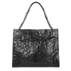 Saint Laurent Niki Medium Ysl Shopper Tote Bag In Crinkled Leather