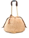 MARNI SHEARLING DRAWSTRING TOTE