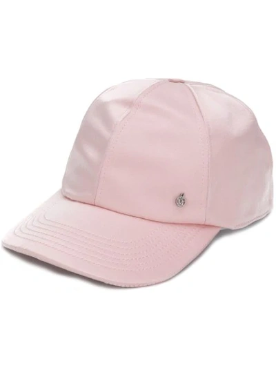 Maison Michel Tiger Silk-blend Satin Baseball Cap In Pink