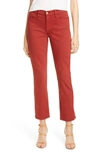 Frame Le High Ankle Straight-leg Jeans In Fired Brick In Fired Brick
