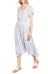 LUCKY BRAND Roxy Floral Print Dress,7W91613