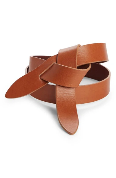 Isabel Marant Lecce Leather Belt In Natural