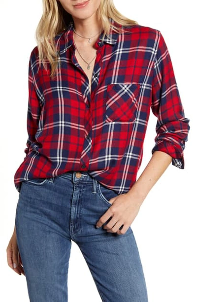 Rails Hunter Plaid Shirt In Scarlet Midnight White