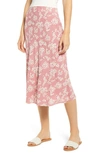 Rails London Print Midi Skirt In Sakura