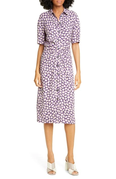 Kate Spade Sunny Bloom Shirtdress In Deep Pansy