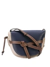 Loewe Gate Small Leather Shoulder Bag In Blue