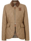 BURBERRY MONOGRAM MOTIF QUILTED RIDING JACKET