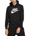 Nike Sportswear Club Logo-print Cotton-blend Jersey Hoodie In Black