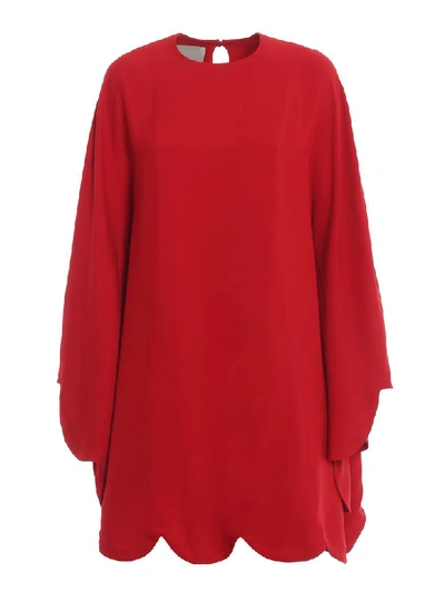 Valentino Red Double-face Viscose Dress