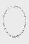 Monica Vinader Alta Capture Charm Sterling Silver Link Necklace In Silver