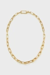 Monica Vinader Alta Capture Charm 18ct Gold-vermeil Link Necklace In Gold