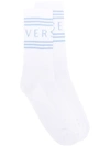 Versace Men's Athletic Band Socks In White