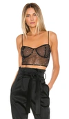 Superdown Gia Cropped Top In Black Metallic