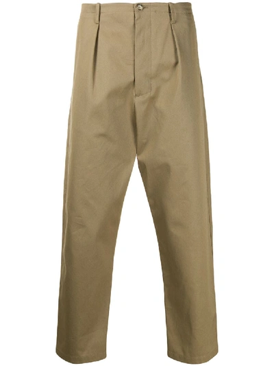 Valentino Cargo Pleated Trousers In Neutrals