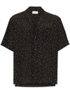 SAINT LAURENT SAINT LAURENT SEQUIN-EMBELLISHED BOWLING SHIRT - 黑色