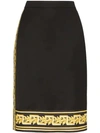 VERSACE BAROQUE PANEL FITTED SKIRT